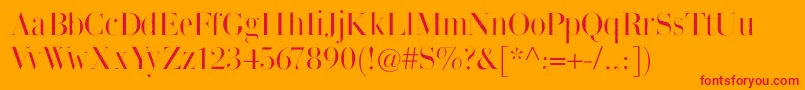 Thinmangiambattista Font – Red Fonts on Orange Background