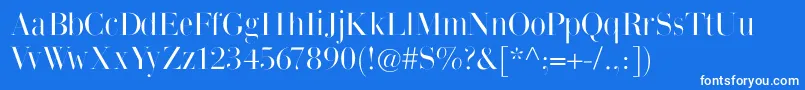 Thinmangiambattista Font – White Fonts on Blue Background