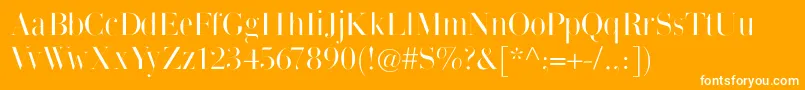 Thinmangiambattista-Schriftart – Weiße Schriften auf orangefarbenem Hintergrund