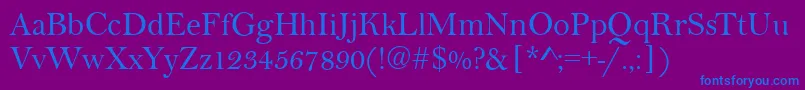 BaltimoreRegular Font – Blue Fonts on Purple Background