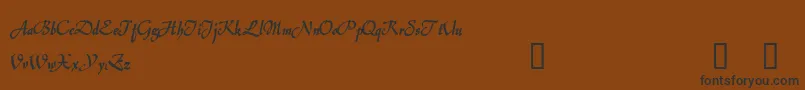 JerashDemo-Schriftart – Schwarze Schriften auf braunem Hintergrund