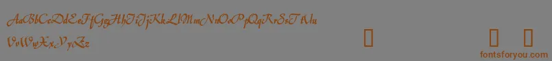 JerashDemo-Schriftart – Braune Schriften auf grauem Hintergrund