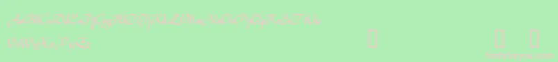 JerashDemo Font – Pink Fonts on Green Background