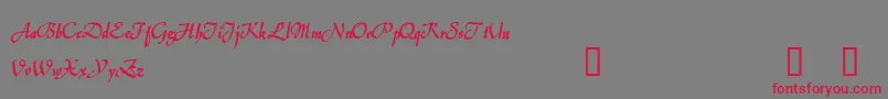 JerashDemo Font – Red Fonts on Gray Background