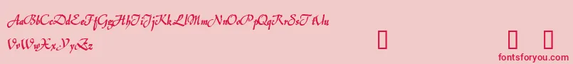 JerashDemo Font – Red Fonts on Pink Background