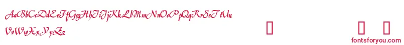 Шрифт JerashDemo – красные шрифты на белом фоне