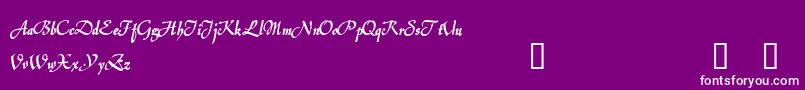 JerashDemo Font – White Fonts on Purple Background