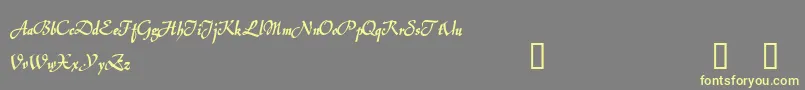 JerashDemo Font – Yellow Fonts on Gray Background