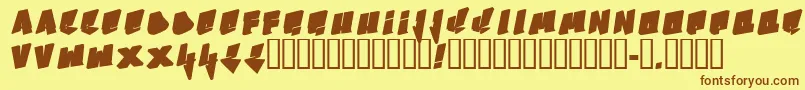 Шрифт Bboy – коричневые шрифты на жёлтом фоне