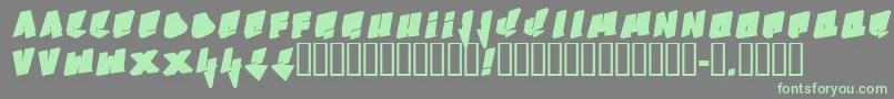 Fonte Bboy – fontes verdes em um fundo cinza