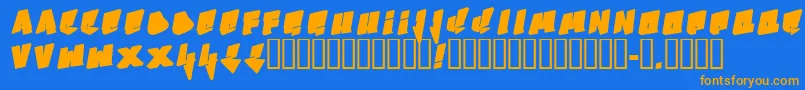 Шрифт Bboy – оранжевые шрифты на синем фоне