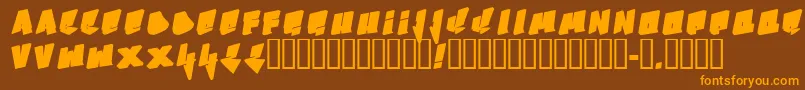 Bboy-Schriftart – Orangefarbene Schriften auf braunem Hintergrund