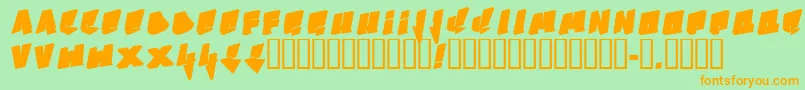 Bboy Font – Orange Fonts on Green Background