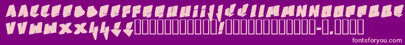 Bboy Font – Pink Fonts on Purple Background