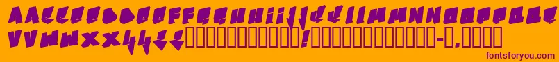 Czcionka Bboy – fioletowe czcionki na pomarańczowym tle