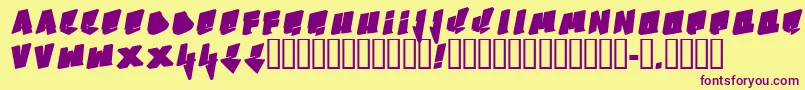 Bboy Font – Purple Fonts on Yellow Background