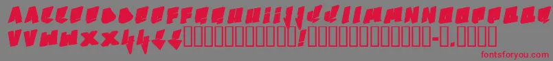 Bboy Font – Red Fonts on Gray Background