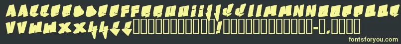 Шрифт Bboy – жёлтые шрифты на чёрном фоне