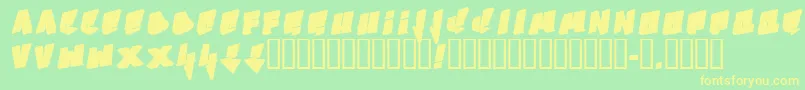 Bboy Font – Yellow Fonts on Green Background