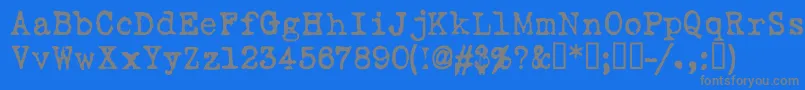 フォントLovelt – 青い背景に灰色の文字