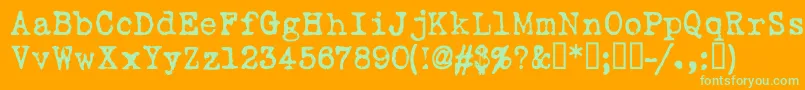 Lovelt Font – Green Fonts on Orange Background