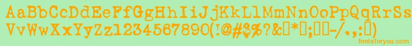 Lovelt Font – Orange Fonts on Green Background