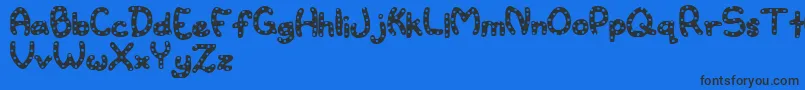 Water Toy Font – Black Fonts on Blue Background