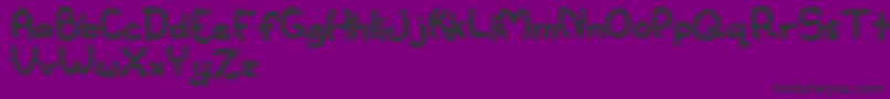 フォントWater Toy – 紫の背景に黒い文字