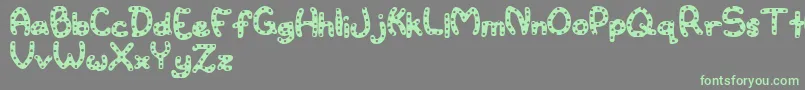 Water Toy Font – Green Fonts on Gray Background