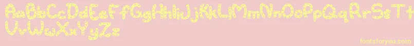 Water Toy Font – Yellow Fonts on Pink Background