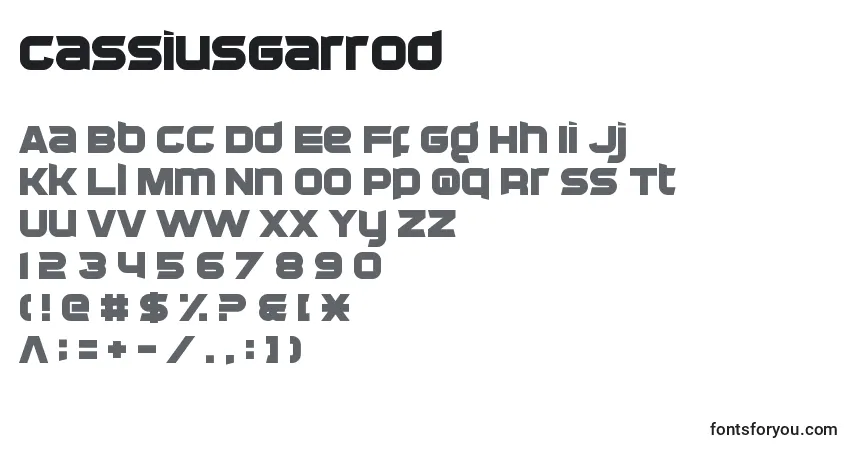 CassiusGarrod Font – alphabet, numbers, special characters