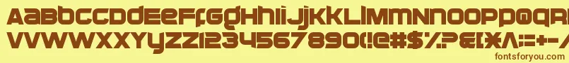 CassiusGarrod-fontti – ruskeat fontit keltaisella taustalla