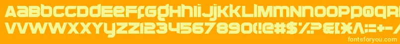 Więcej informacji o czcionce CassiusGarrod Czcionka CassiusGarrod – żółte czcionki na pomarańczowym tle