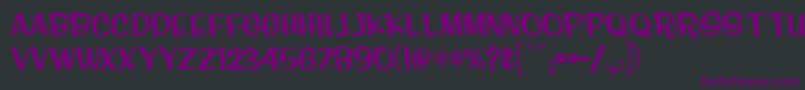 Finkcasual Font – Purple Fonts on Black Background