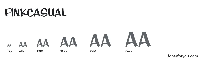 Finkcasual Font Sizes