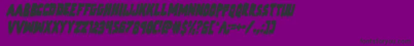 Zombiecontrolcondital Font – Black Fonts on Purple Background