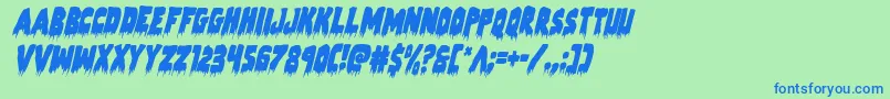 fuente Zombiecontrolcondital – Fuentes Azules Sobre Fondo Verde