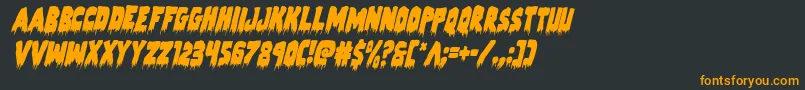 Zombiecontrolcondital Font – Orange Fonts on Black Background