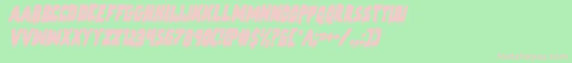 Zombiecontrolcondital Font – Pink Fonts on Green Background