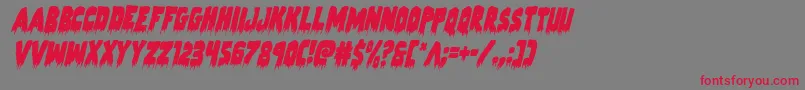 Zombiecontrolcondital Font – Red Fonts on Gray Background