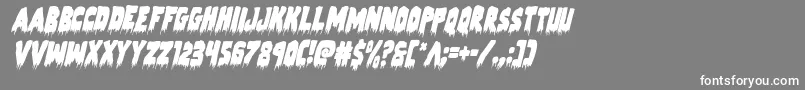 Zombiecontrolcondital Font – White Fonts on Gray Background