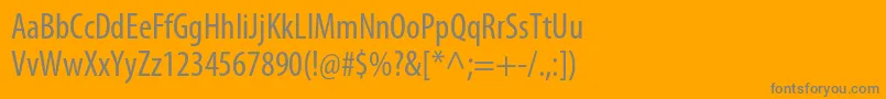 フォントMyriadproCond – オレンジの背景に灰色の文字