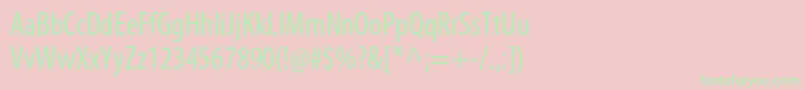 MyriadproCond Font – Green Fonts on Pink Background