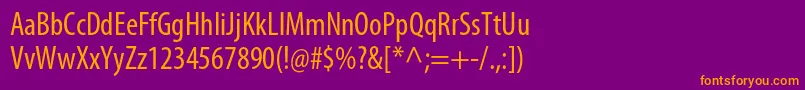 MyriadproCond Font – Orange Fonts on Purple Background