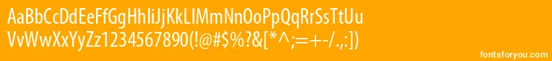 フォントMyriadproCond – オレンジの背景に白い文字