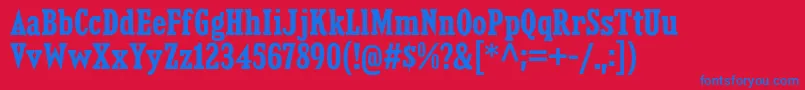 KingsbridgeCdBd Font – Blue Fonts on Red Background