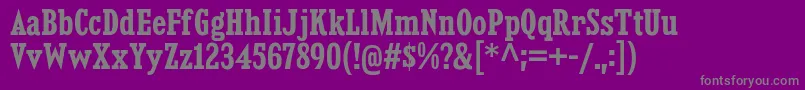 KingsbridgeCdBd Font – Gray Fonts on Purple Background