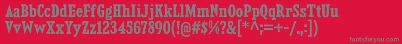 KingsbridgeCdBd Font – Gray Fonts on Red Background