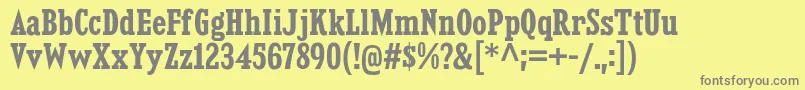KingsbridgeCdBd Font – Gray Fonts on Yellow Background