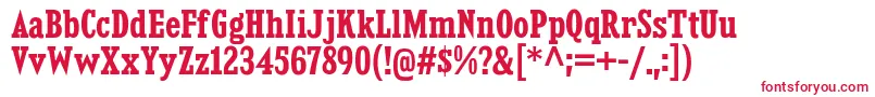 KingsbridgeCdBd Font – Red Fonts on White Background